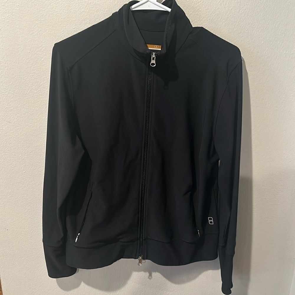 Lucy Zip Up Black Athletic Jacket Size L